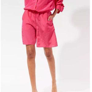 Solid & Striped Pink Silk Voile Shorts